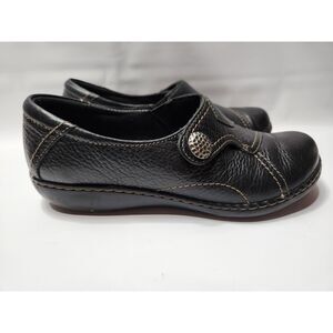 Clarks Bendables Black Leather Shoes Women’s 8M Leather Upper